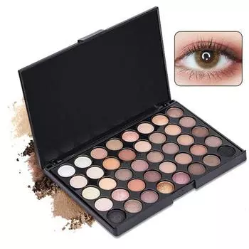 Палитра теней для век Водостойкая стойкая нелетучая пудра, не размазывается, 40 цветов, перламутровые матовые тени для век для макияжа, женские принадлежности B
