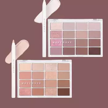 Палитра теней для век Wakemake, естественное сияние, 11 London brown blurring, 1 шт.