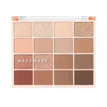Палитра теней для век Wakemake soft blurring 14 ЦВЕТОВ, 7 оттенков soda coral blurring, 1 шт.