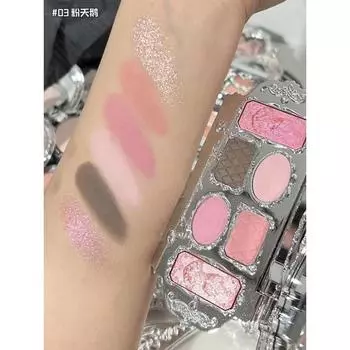 Палитра теней Flower Knows Swan Ballet Shadow 6 цветов Матовый мерцающий блестящий смешанный стойкий макияж Flower Knows, 03, 1 шт.