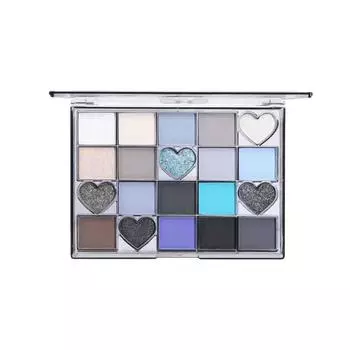Палитра теней FUGU UP Heart Shadow Smoky Shadow Pearl Shadow Matte Shadow Blusher Shadow Eyeshadow Blue, 1 шт, синий