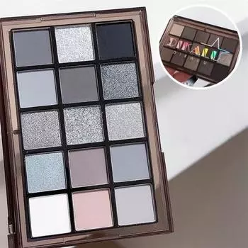 Палитра теней FUGU UP Smokey Shadow Dark Gray, матовые жемчужные тени для век, блестящие тени, 1 шт.