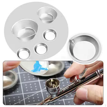 Палитры для макияжа, круглый поднос для краски, металлические наборы для смешивания, чашки для смешивания пигментов, палитра для искусства A