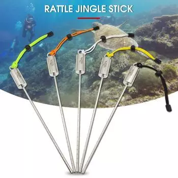 Палка для дайвинга SSA-DD30 с прозрачной шкалой, простая в использовании, длительный срок службы, портативный подводный шейкер, товары для улицы темно-оранжевого