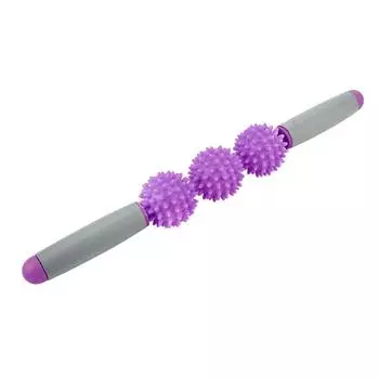Палка для йоги, мышечный ролик, палочка от целлюлита, колючий мяч для спины, рук, плеч, ног (фиолетовый)