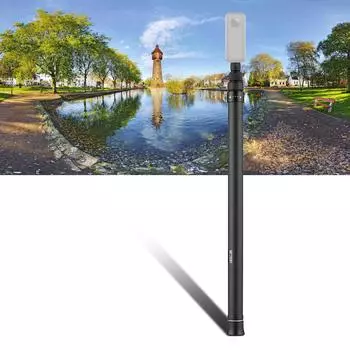 Палка для селфи из углеродного волокна, регулируемая удлинительная штанга с заменой винта 1/4 дюйма для панорамной экшн-камеры Insta 360 One X/ One X2/ One R 1.5m чёрный