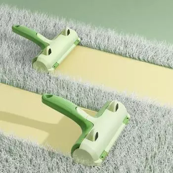 Палка для удаления волос с домашних животных, безопасный многоразовый валик для шерсти собак и кошек, многоповерхностный ролик для ворса в форме лягушки, инструмент для удаления шерсти, эффективный диван-кровать, ковер, одеяло зелёный