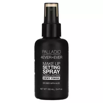 Palladio, 4Ever + Every, спрей для фиксации макияжа, стойкий влажный финиш, 100 мл (3,4 жидких унции)