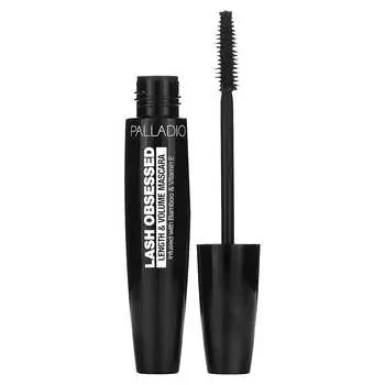 Palladio, Lash Obsessed, тушь для ресниц Amplified Up Length & Volume, черная, 0,41 жидких унций (12 мл)
