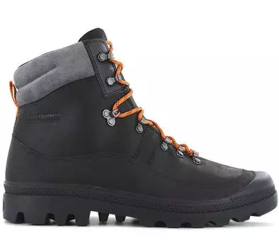 PALLADIUM PallaBrousse Hiker WP+ Водонепроницаемые - Мужские ботинки из кожи черного цвета 08840-008 ОРИГИНАЛЬНАЯ обувь EU 40 UK 6.5 чёрный