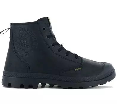 PALLADIUM Pampa Continental Leather - Мужские ботинки, туфли, кожа, черный цвет 74373-008-M ОРИГИНАЛ EU 44 UK 9.5 чёрный