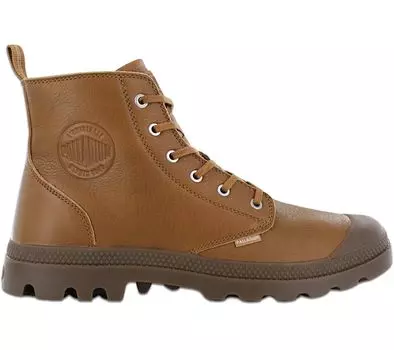 PALLADIUM Pampa HI ZIP LTH ESS - Мужские ботинки Кожа Коричневый 76888-252 ORIGINAL Boots