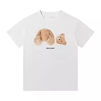 Palm Angels Pa Bear Classic Tee Белый/коричневый Мужские топы PMAA001C99JER0140160 M