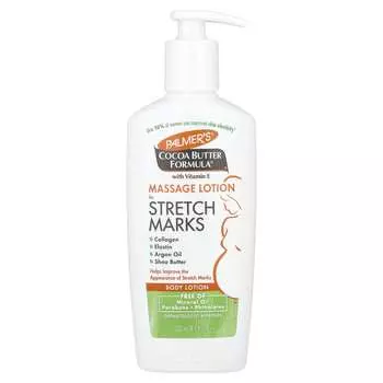 Palmer s, Cocoa Butter Formula®, массажный лосьон от растяжек с витамином E, 8,5 жидких унций (250 мл)