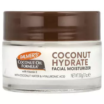 Palmer s, Coconut Oil Formula, увлажняющий крем для лица с кокосовой водой и витамином Е, 50 г (1,7 унции)