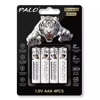 PALO 1300 МВтч 1,5 В AAA литий-ионная аккумуляторная батарея AAA 3A батареи для камеры игрушечный автомобиль часы компьютерная материнская плата