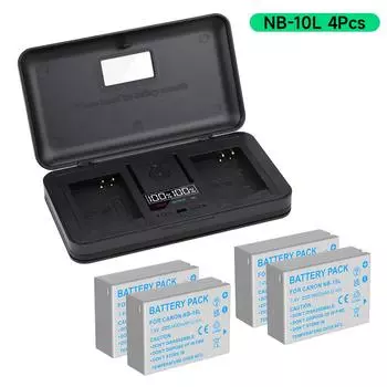 PALO 1500 мАч NB-10L NB 10L аккумулятор + многофункциональное зарядное устройство ящик для хранения аккумуляторов для CANON G15 G16 G1X SX40 SX50 SX60HS GX3