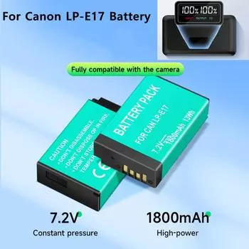 PALO Аккумулятор для камеры LP-E17 LP E17 емкостью 1800 мАч с USB-кабелем Зарядное устройство для Canon EOS RP 200 250D M3 M5 M6 750D 760D T6i T6s 800D 8000D 77D Kiss X8i 1battery
