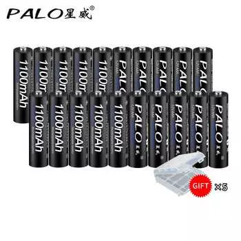 PALO 20 шт. 1100 мАч 1,2 В AAA 3A NIMH AAA аккумуляторная батарея aaa Ni-MH аккумуляторы aaa аккумуляторная батарея