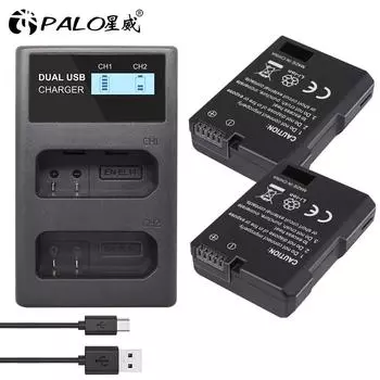 PALO 2 шт. EN-EL14 EL14-B аккумулятор для камеры + ЖК-дисплей USB зарядное устройство для Nikon D3100 D3200 D5100 D5200 DF P7000 P7100 P7200 P7700 P7800