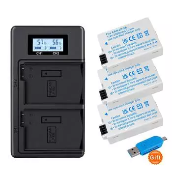 PALO 3 шт. LP-E8 LPE8 LP E8 аккумулятор для камеры + ЖК-зарядное устройство USB для камеры Canon EOS 550D 600D 650D 700D Rebel X4 X5 X6i X7 белый