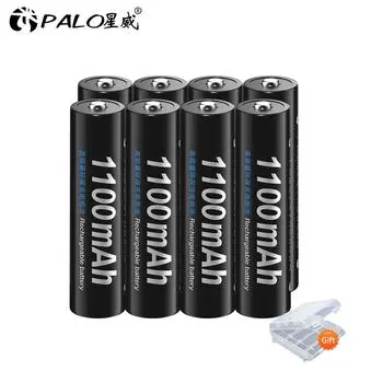 PALO 4-20 шт. 1100 мАч 3A AAA аккумуляторная батарея 1,2 В Ni-MH AAA аккумуляторная батарея aaa 4pcs чёрный