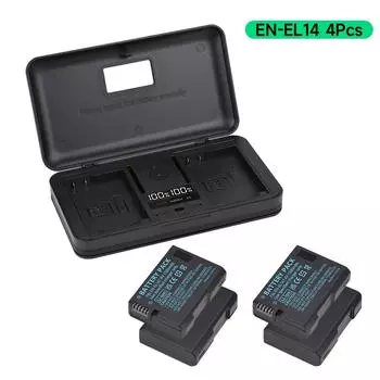 PALO EN-EL14 EN-EL14A EN EL14 Аккумулятор + интеллектуальное зарядное устройство 3 в 1 для Nikon D3100 D3200 D3300 D3400 D3500 D5600 D5100 D5200 P7000 чёрный