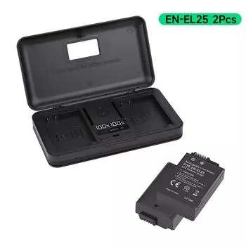 PALO EN-EL25 EN EL25 Аккумулятор с ящиком для хранения/Интерфейс SD-карты/ЖК-дисплей Зарядное устройство 3 в 1 для Nikon Z30 Z50 ZFC Z 50 Z FC чёрный
