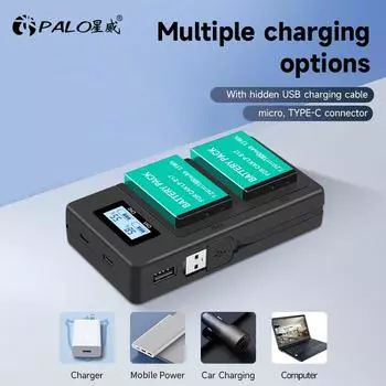 PALO LP E17 LP-E17 аккумулятор для камеры + зарядное устройство для ЖК-дисплея для камер Canon EOS 200D M3 M6 750D 760D T6i T6s 800D 8000D Kiss X8i