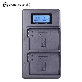 PALO новое зарядное устройство с 2 слотами LP-E8 LPE8 LP E8, двойное зарядное устройство с ЖК-дисплеем для Canon EOS 550D 600D 650D 700D X4 X5 X6i X7i T2i T3i чёрный