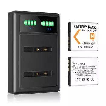PALO NP-BG1 3,7 В 1000 мАч литий-ионный аккумулятор для камеры + зарядное устройство для SONY DSC-H3 DSC-H7 DSC-H9 DSC-H10 DSC-H20 DSC-H50 DSC-H55 DSC-H70 DSC-W300 W210 WX10 чёрный