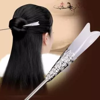 Палочка для волос Хан Одежда Шпилька Прическа Инструмент для дизайна Цветочная палочка для волос Женские аксессуары для волос white-Calla orchid