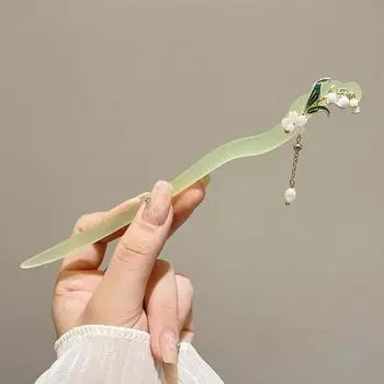 Палочка для волос в китайском стиле, цветочный декор, палочки для еды, длинные волосы, прическа, палочка для волос, элегантный аксессуар для волос D