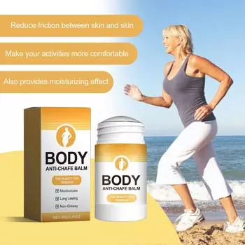 Палочка против натирания, Scratch Thigh Rescue Friction, AntiChafing защищает от трения, истирания и повреждения сухой кожи, 40 г One Size белый