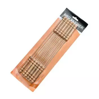 Палочки для барбекю с деревянными ручками. 12 шт