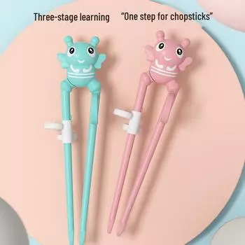 Палочки для еды для обучения слоненка для детей - два этапа, мальчики и девочки, обучающее пособие зелёный