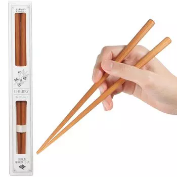 Палочки для еды FlaColle Beeswax Finish 23 см из натурального дерева, восьмиугольные, толстые, стильные, сделаны в Японии, подарок [Натуральные палочки для еды] [Ностальгическое тепло] (сакура)
