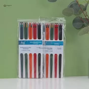 Палочки для еды из сплава Jinfu: Качество отеля, доступно в 5 и 6 ярких цветах с круглым дизайном ногтей