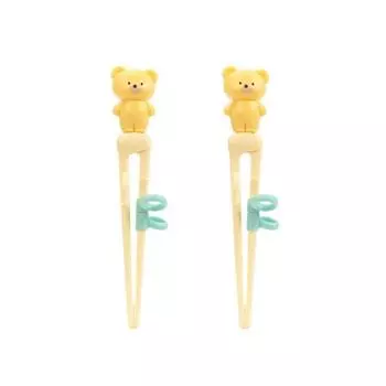Палочки для еды Lilpang Infant The Stick Max Stage 1 для левой руки, желтый медведь, 2 шт., один предмет, популярная корейская столовая посуда
