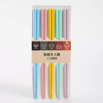 Палочки для еды Macaron Hexagon Alloy, нескользящие палочки для еды, минималистичные разноцветные палочки для еды для обеденного стола, кухонные гаджеты