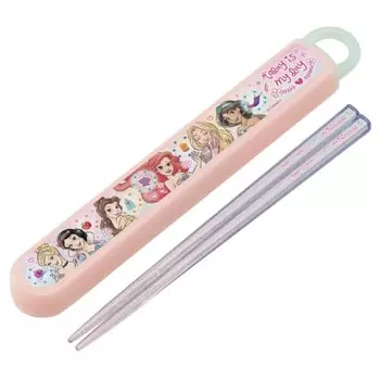 Палочки для еды Skater 16,5 см, набор палочек для еды Disney Princess, детские, для девочек, антибактериальные, сделано в Японии, ABS2AMAG-A