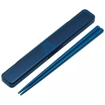 Палочки для еды Skater Chopsticks Box Set Ocean Blue 18 см антибактериальные для взрослых Сделано в Японии ABC3AG-A
