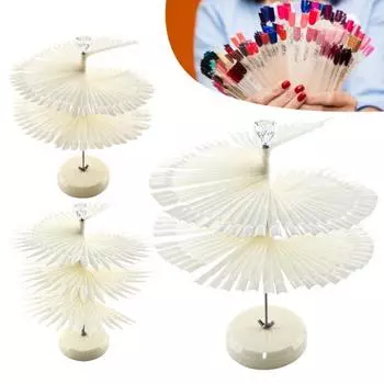 Палочки для образцов цвета ногтей, гель-лак, дисплей, спиральные палочки для образцов ногтей, прозрачные акриловые палочки C бежевый