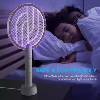 PALONE Electric Fly Swatter 3000V Bug Zapper Racket 2 в 1 Мухобойка с аккумулятором 1200 мАч Перезаряжаемая лампа-убийца комаров
