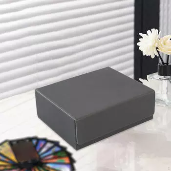 Палуба коробки для хранения торговых карточек с тройными отделениями, устойчивая к царапинам темно-серого