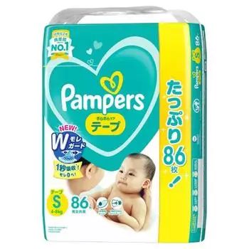 Pampers tape diaper smooth care S size 86 pieces