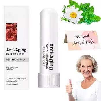 Память, улучшите свою память, очистите нос и наслаждайтесь свежестью, портативный назальный аспиратор, натуральные ингредиенты, освежающий назальный ингалятор - 1,8 мл One Size