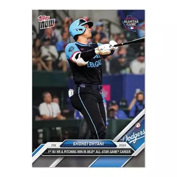 Памятная карточка Topps 437 с изображением Шохея Отани, выбившего хоумран в Матче всех звезд