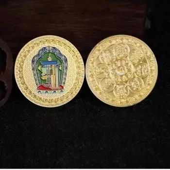 Памятная медаль культуры и творчества музея дворца Потала, металлическая эмблема бесплатной культурной и творческой коллекции «Десять элементов»