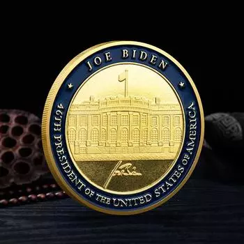 Памятная монета 46-го президента США Джо Байдена, сувениры